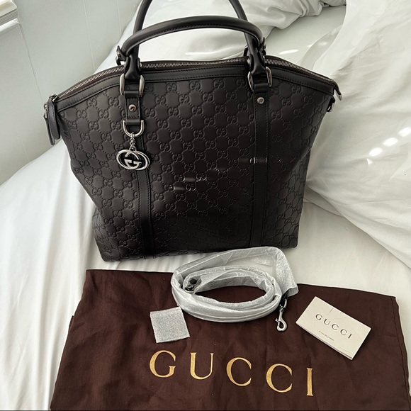 Gucci Handbags - Gucci Monogram Top Handle Tote/Luggage